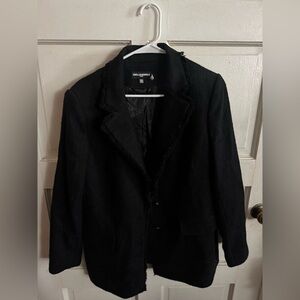 Karl Lagerfeld Textured Black Blazer